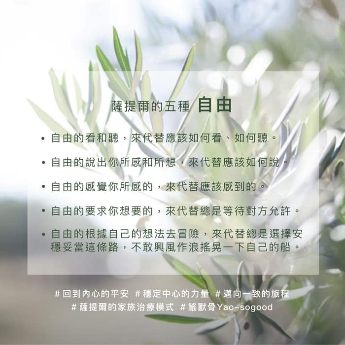 薩提爾的五種「自由」